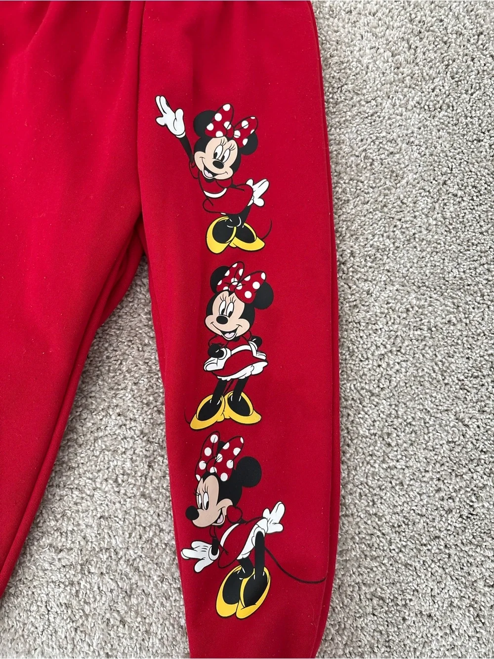 Girls Minnie Mouse Red Hoodie & Joggers Set Size 6